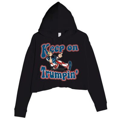 Keep On Trumpin' Pro Trump Crop Fleece Hoodie