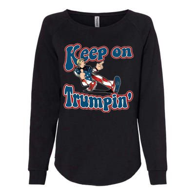 Keep On Trumpin' Pro Trump Womens California Wash Sweatshirt