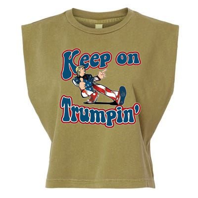 Keep On Trumpin' Pro Trump Garment-Dyed Women's Muscle Tee