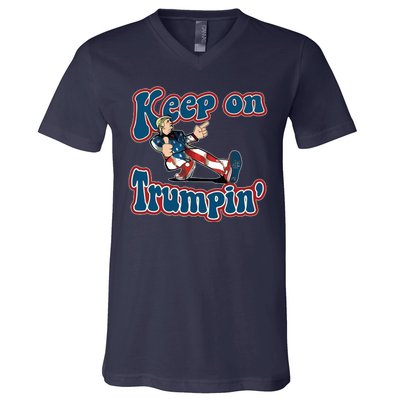 Keep On Trumpin' Pro Trump V-Neck T-Shirt