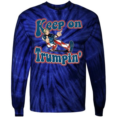 Keep On Trumpin' Pro Trump Tie-Dye Long Sleeve Shirt