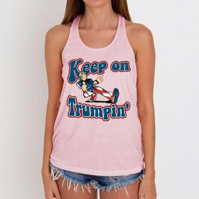 Keep On Trumpin' Pro Trump Women's Knotted Racerback Tank