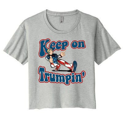 Keep On Trumpin' Pro Trump Women's Crop Top Tee