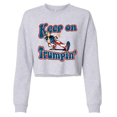 Keep On Trumpin' Pro Trump Cropped Pullover Crew