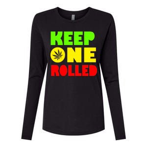 Keep One Rolled Womens Cotton Relaxed Long Sleeve T-Shirt