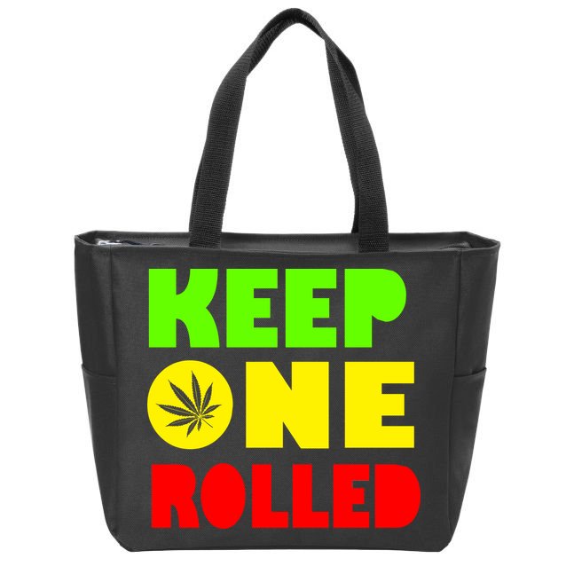 Keep One Rolled Zip Tote Bag