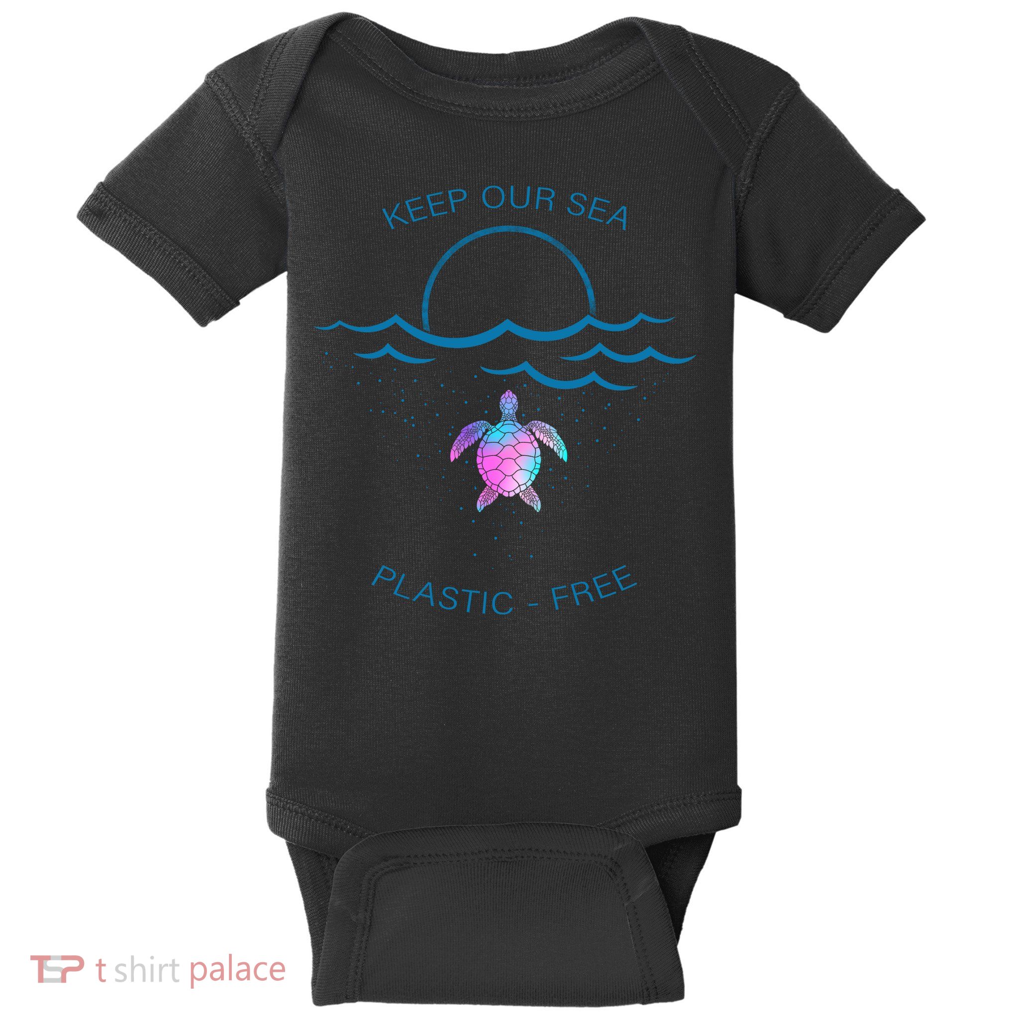 Keep Our Sea Plastic Free Baby Bodysuit