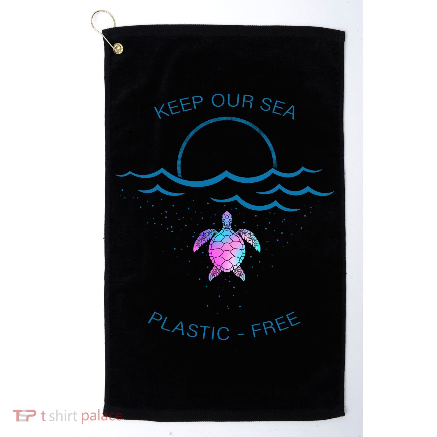 Keep Our Sea Plastic Free Golf Towel