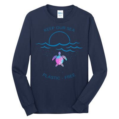 Keep Our Sea Plastic Free Tall Long Sleeve T-Shirt