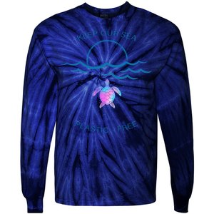 Keep Our Sea Plastic Free Tie-Dye Long Sleeve Shirt