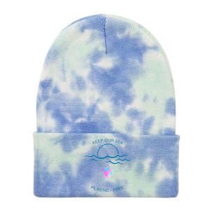 Keep Our Sea Plastic Free Tie Dye 12in Knit Beanie