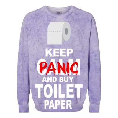 Keep Panic And Buy Toilet Paper Colorblast Crewneck Sweatshirt