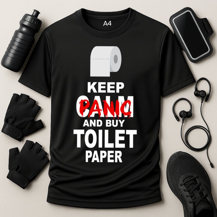 Keep Panic And Buy Toilet Paper Cooling Performance Crew T-Shirt