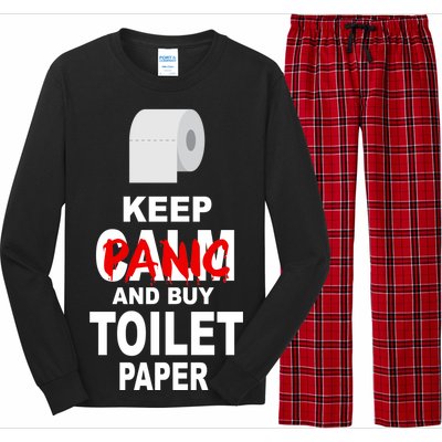 Keep Panic And Buy Toilet Paper Long Sleeve Pajama Set