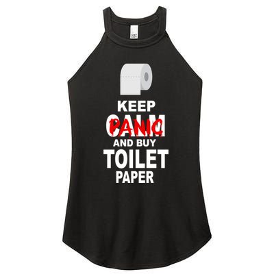 Keep Panic And Buy Toilet Paper Women's Perfect Tri Rocker Tank