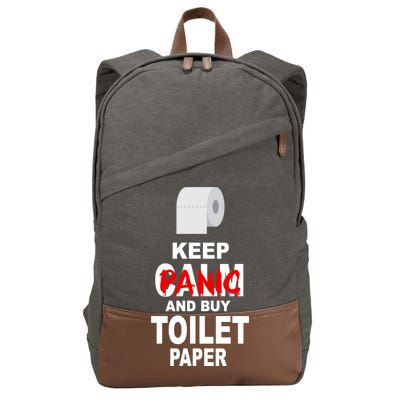 Keep Panic And Buy Toilet Paper Cotton Canvas Backpack