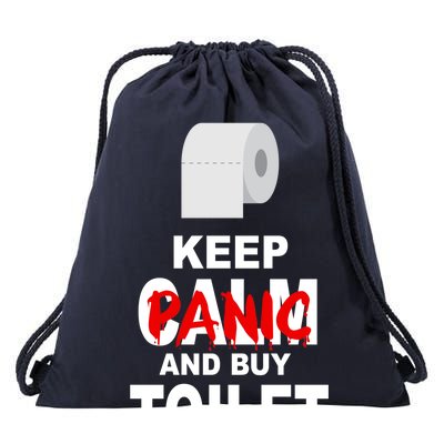 Keep Panic And Buy Toilet Paper Drawstring Bag