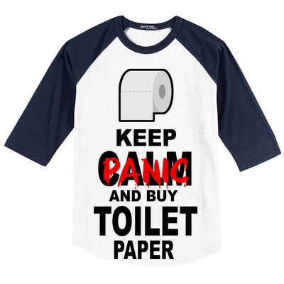 Keep Panic And Buy Toilet Paper Baseball Sleeve Shirt