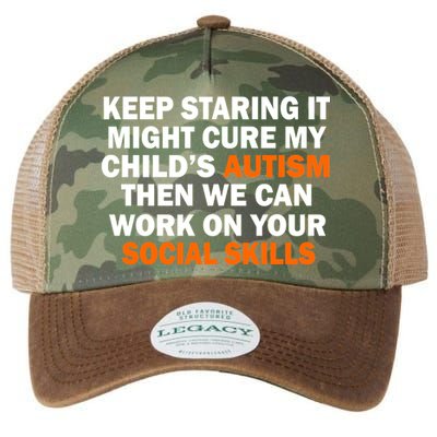 Keep Staring It Might Cure Autism Legacy Tie Dye Trucker Hat