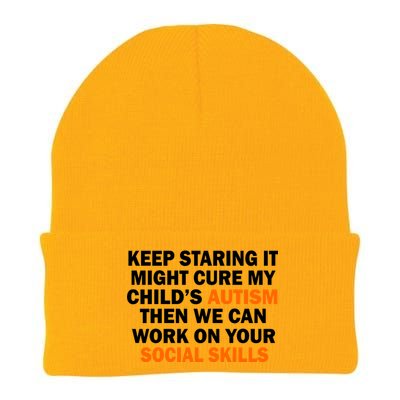 Keep Staring It Might Cure Autism Knit Cap Winter Beanie