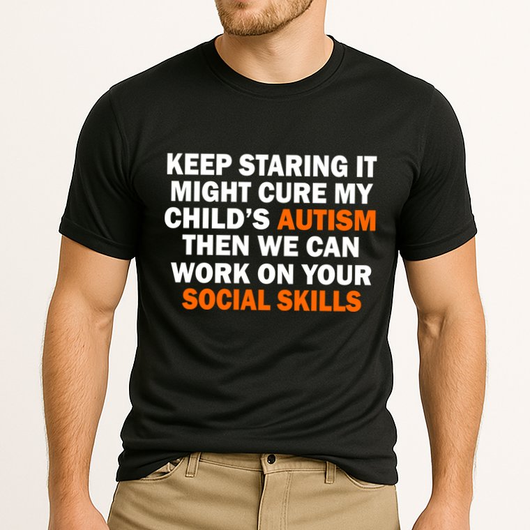 Keep Staring It Might Cure Autism Cooling Performance Crew T-Shirt