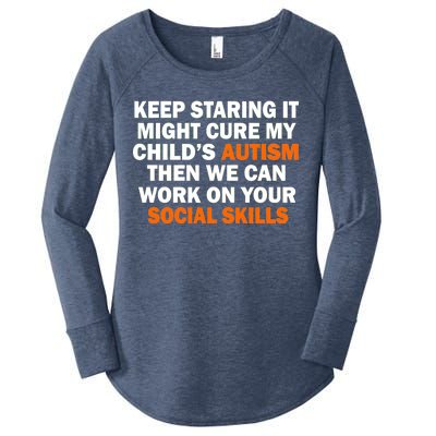 Keep Staring It Might Cure Autism Women's Perfect Tri Tunic Long Sleeve Shirt