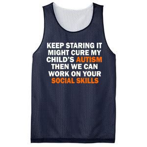 Keep Staring It Might Cure Autism Mesh Reversible Basketball Jersey Tank