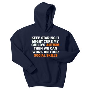 Keep Staring It Might Cure Autism Kids Hoodie