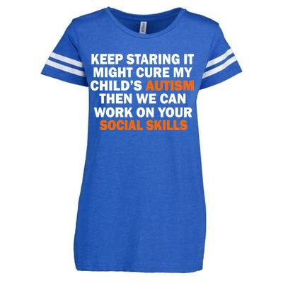 Keep Staring It Might Cure Autism Enza Ladies Jersey Football T-Shirt