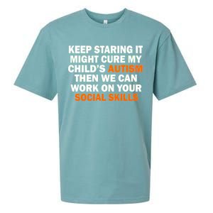 Keep Staring It Might Cure Autism Sueded Cloud Jersey T-Shirt