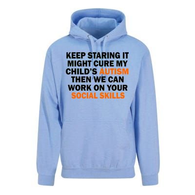 Keep Staring It Might Cure Autism Unisex Surf Hoodie