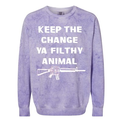 Keep The Change Ya Filthy Animal Colorblast Crewneck Sweatshirt