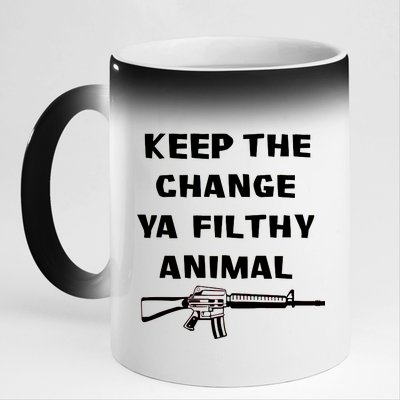 Keep The Change Ya Filthy Animal 11oz Black Color Changing Mug