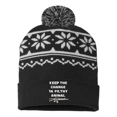 Keep The Change Ya Filthy Animal USA-Made Snowflake Beanie