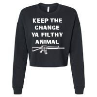 Keep The Change Ya Filthy Animal Cropped Pullover Crew