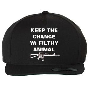 Keep The Change Ya Filthy Animal Wool Snapback Cap