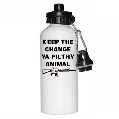 Keep The Change Ya Filthy Animal Aluminum Water Bottle