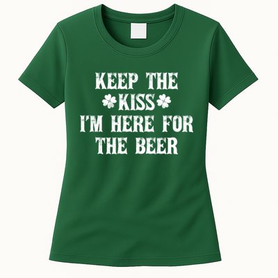 Keep The Kiss I'm Here For The Beer Womens T-Shirt