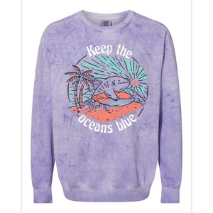 Keep The Ocean Blue Colorblast Crewneck Sweatshirt