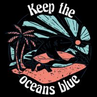 Keep The Ocean Blue 7-Panel Snapback Hat