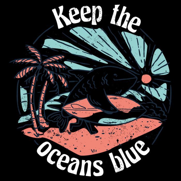 Keep The Ocean Blue 7-Panel Snapback Hat