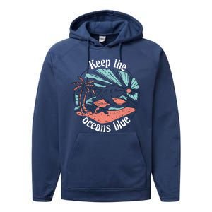 Keep The Ocean Blue Performance Fleece Hoodie