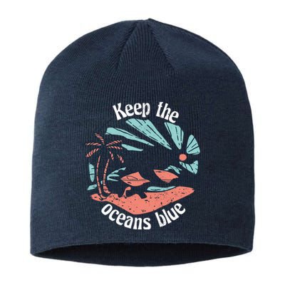 Keep The Ocean Blue Sustainable Beanie