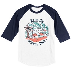 Keep The Ocean Blue Baseball Sleeve Shirt