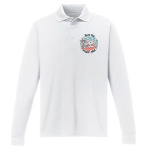 Keep The Ocean Blue Performance Long Sleeve Polo