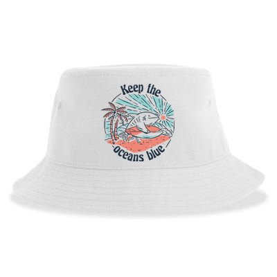 Keep The Ocean Blue Sustainable Bucket Hat