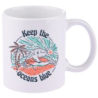 Keep The Ocean Blue 11oz C Handle Ceramic Mug