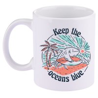 Keep The Ocean Blue 11oz C Handle Ceramic Mug