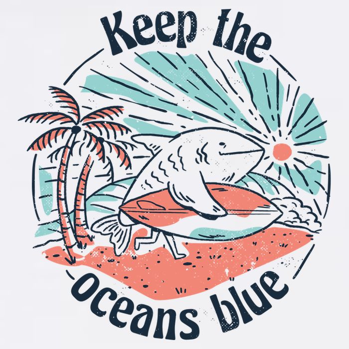 Keep The Ocean Blue Beanie