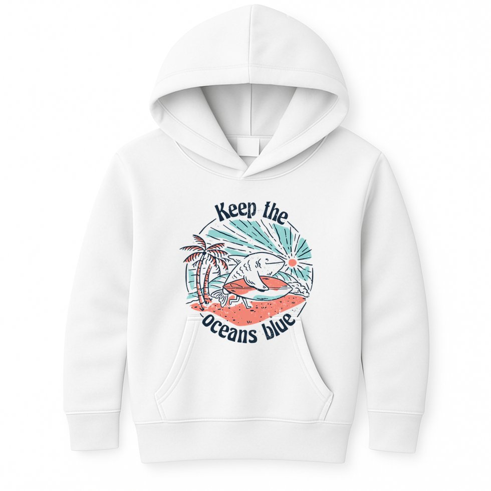 Keep The Ocean Blue Kids Hoodie